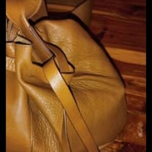GENTLY USED GENUINE LEATHER HOBO SHOULDER BAG LOWERED